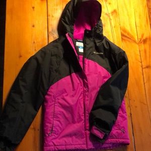 Girls Columbia winter jacket black pink L (14/16)